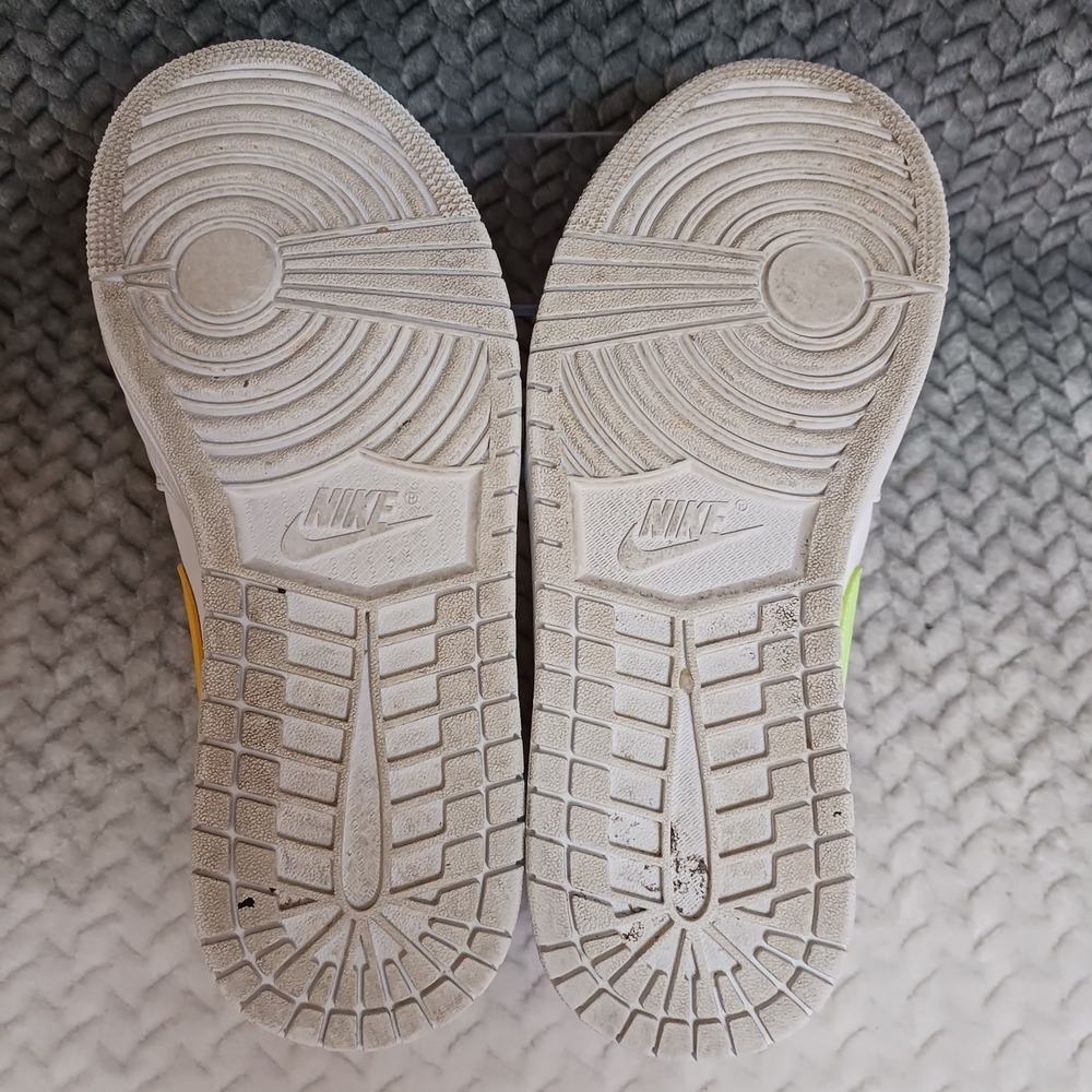 Air Jordan 1 Low White Multi Color Swoosh Men's Sneakers Shoes Size 8 - Picture 13 of 14
